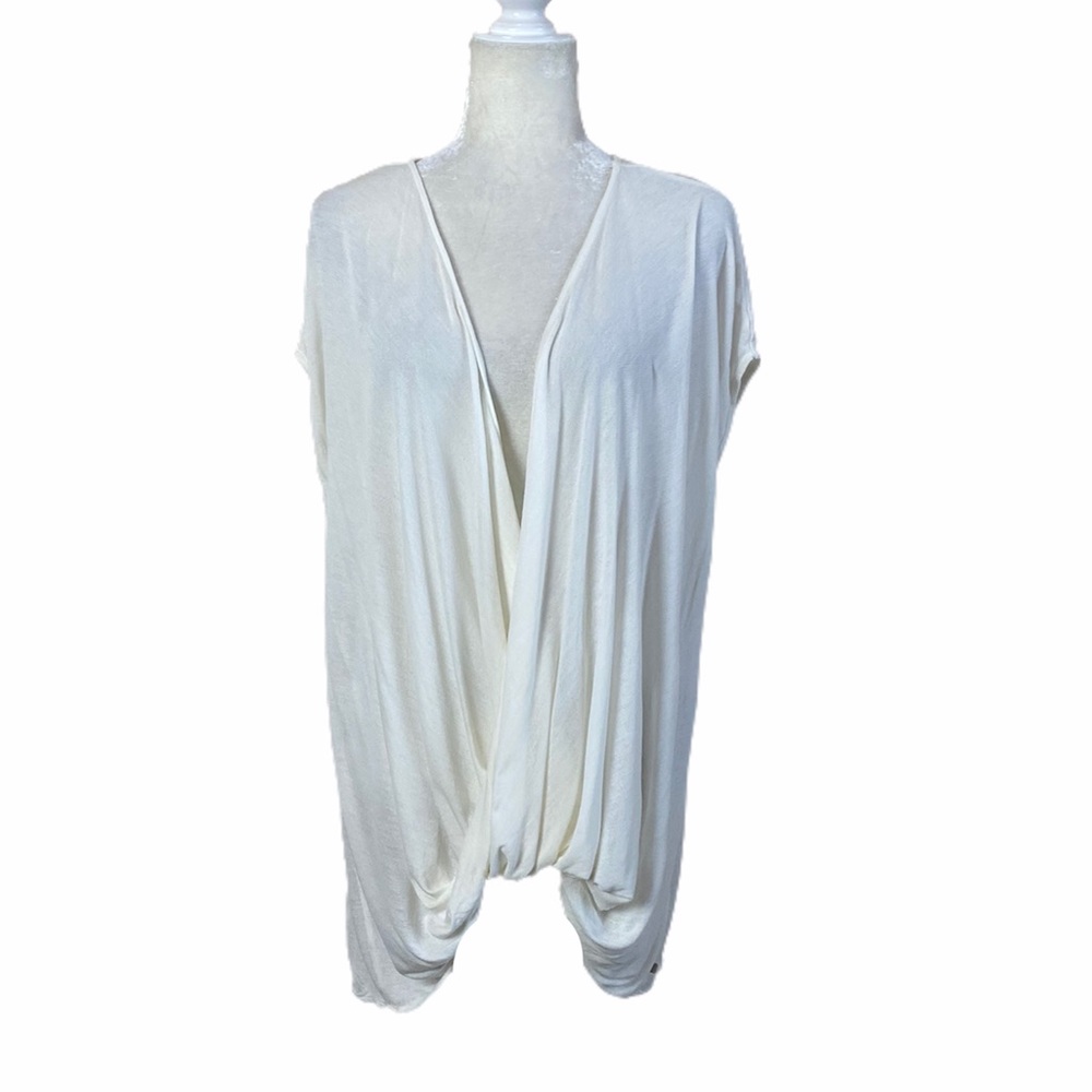 Luxe Apothetique Ivory Cascade Front Drape Top Size M/L